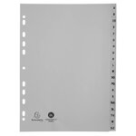 Intercalaires Imprimés Alphabétiques Pp Recyclé Gris A-z (alphabet Allemand) - 20 Positions - A4 - Gris - Exacompta