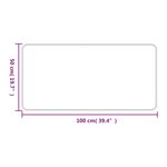vidaXL Tapis de couloir aspect sisal argenté 50x100 cm