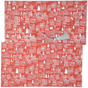 PAPERTREE Lot de 5 Enveloppes cadeau  MERRY 19*10 Rouge