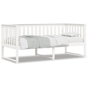 vidaXL Lit de jour Blanc 90x190 cm Bois de pin massif