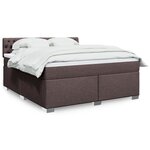 vidaXL Sommier à lattes de lit avec matelas Marron foncé 180x200 cm