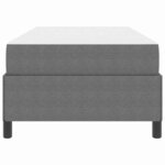 vidaXL Cadre de lit avec matelas Gris clair 90 x 200 cm tissu