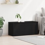Coffre de rangement vidaXL avec couvercle Chêne noir 100x42x46 cm Bois d'ingénierie