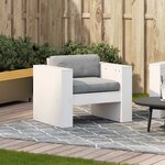 vidaXL Canapé de jardin blanc 79x60x62 cm bois de pin massif