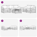 vidaXL Ensemble de canapés d'extérieur 6 pc Blanc et anthracite
