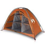 vidaXL Tente de rangement 9 compartiments gris et orange imperméable