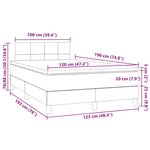 vidaXL Sommier à lattes de lit matelas et LED marron foncé 120x190 cm
