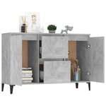 vidaXL Buffet gris béton 102x35x70 cm bois d'ingénierie
