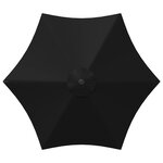 vidaXL Parasol de jardin 230 x 230 cm Polyester Rectangulaire Noir