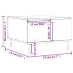 vidaXL Table basse blanc 55x55x36 5 cm bois d'ingénierie