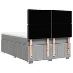 vidaXL Sommier à lattes de lit avec matelas Gris clair 140x190cm Tissu