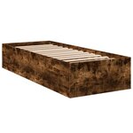 vidaXL Cadre de lit sans matelas chêne fumé 100x200 cm