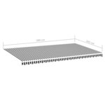 vidaXL Tissu de remplacement pour auvent Anthracite et blanc 6x3 5 m