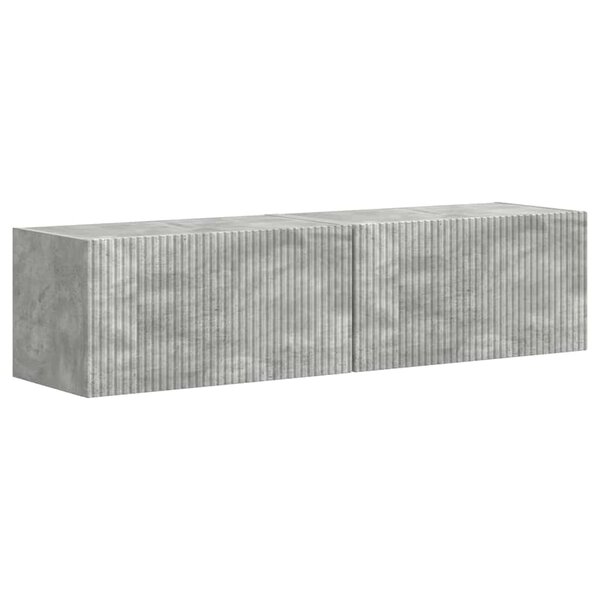 vidaXL Meuble TV mural 2 Pièces Béton 60 x 31 x 29.5 cm Bois d'ingénierie