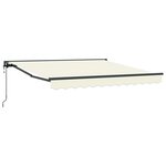 vidaXL Cadre d'auvent Crème 300 x 250 cm Polyester avec revêtement PU