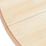 vidaXL Table à manger Blanc et marron 106 cm Bois d'hévéa massif