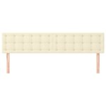 vidaXL Têtes de lit 2 Pièces Crème 90x5x78/88 cm Similicuir