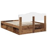 vidaXL Cadre de lit Bois ancien 140 x 190 cm Bois de pin massif