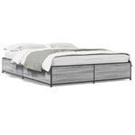 vidaXL Cadre de lit sans matelas sonoma gris 150x200 cm