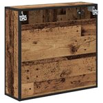 vidaXL Étagère Murale avec étagère Bois ancien 65 x 20 x 60 cm