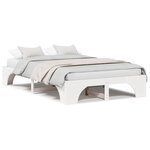 vidaXL Cadre de lit Blanc 207 x 127 x 30 cm Bois massif en pin