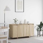 vidaXL Buffet Chêne sonoma 135 x 41 x 69 cm Bois d'ingénierie
