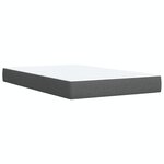 vidaXL Sommier à lattes de lit avec matelas Gris foncé 80x200 cm Tissu