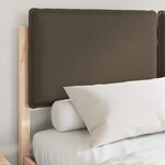 vidaXL Cadre de lit avec tête de lit rembourrée Taupe 150 x 200 cm