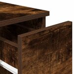 vidaXL Tables de chevet avec tiroir 2 Pièces chêne fumé 20x36x60 cm