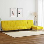vidaXL Ensemble de canapés 2 Pièces jaune velours