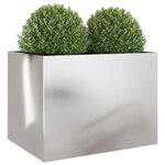 vidaXL Jardinière argenté 62x47x46 cm acier inoxydable