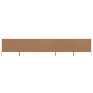 vidaXL Paravent 5 panneaux Tissu 600 x 120 cm Taupe