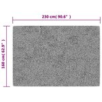 vidaXL Tapis lavable antidérapant 160x230 cm beige