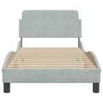 vidaXL Cadre de lit sans matelas gris clair 80x200 cm velours