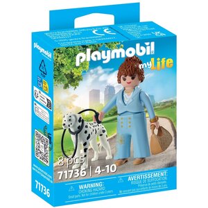 PLAYMOBIL 71736 - Femme d'affaire avec sac à main et son Dalmatien