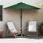 vidaXL Parasol de jardin demi Vert Moyen Aluminium thermolaqué