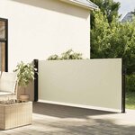 vidaXL Auvent latéral rétractable crème 140x500 cm