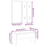 Ensemble de meubles pour couloir vidaXL en bois d'ingénierie chêne noir
