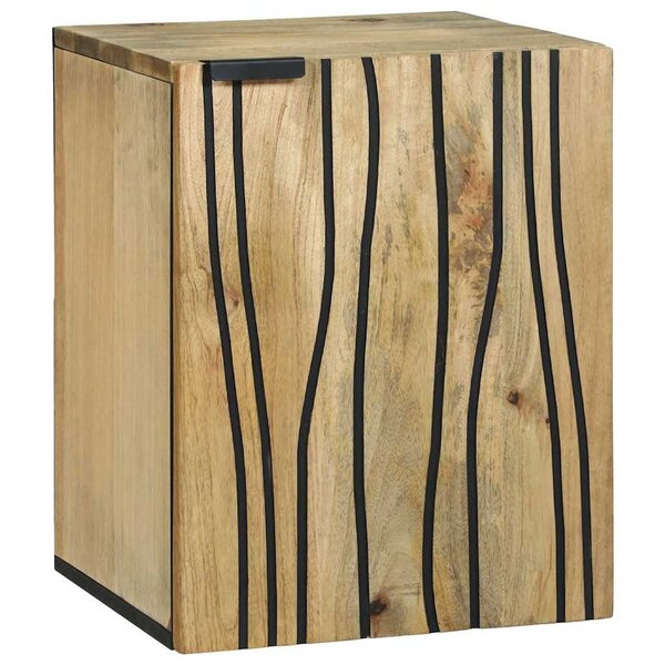 vidaXL Meuble sous lavabo avec porte Marron et Noir 38 x 33.5 x 48 cm