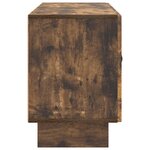 vidaXL Meuble TV Chêne fumé 99 x 34 5 x 50 cm Bois d'ingénierie