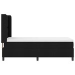 vidaXL Lit à ressorts avec matelas Noir 100 x 200 cm tissu