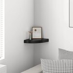323889 vidaXL Floating Corner Shelf High Gloss Black 25x25x3 8 cm MDF