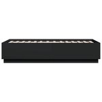 vidaXL Cadre de lit avec LED sans matelas noir 90x190 cm