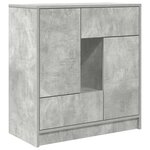 vidaXL Buffet avec tiroirs et portes gris béton 70 5x34x74 5 cm
