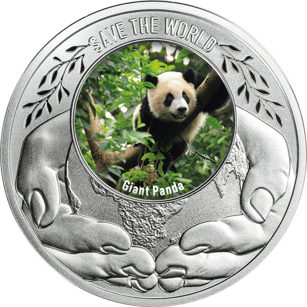 Monnaie GIANT PANDA Save the World Argent 500 Francs Cameroon 2026 (PRÉCOMMANDE)