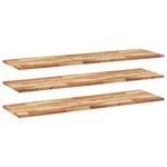 vidaXL Étagères flottantes 3 Pièces 120x40x2 cm acacia massif à l'huile