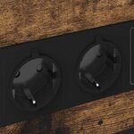 vidaXL Cabinet de chevet avec tiroir 2 Pièces Chêne fumé 40 x 31 x 60 cm