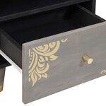 vidaXL Cabinet de chevet avec tiroir 2 Pièces Gris 40 x 33 x 46 cm