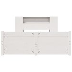 vidaXL Lit bibliothèque sans matelas blanc 150x200 cm bois pin massif