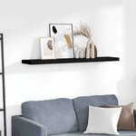 vidaXL Étagère murale flottante noir 120x23 5x3 8 cm MDF